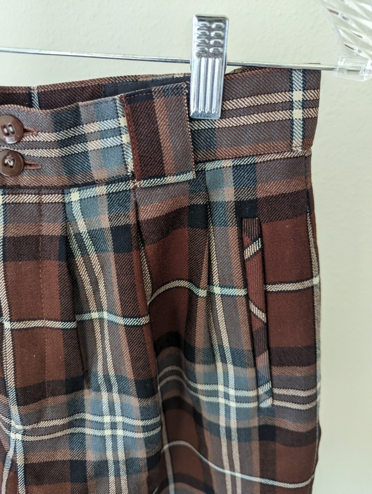 Vintage Giorgio S’ant Angelo Wool Checked Shorts Excellent Condition