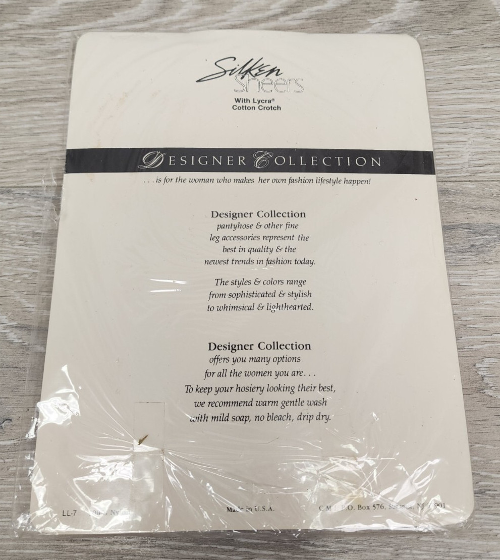 Silken Sheers Designer Collection 7500 Suntan Medium M Tall Pantyhose 2 Pack New