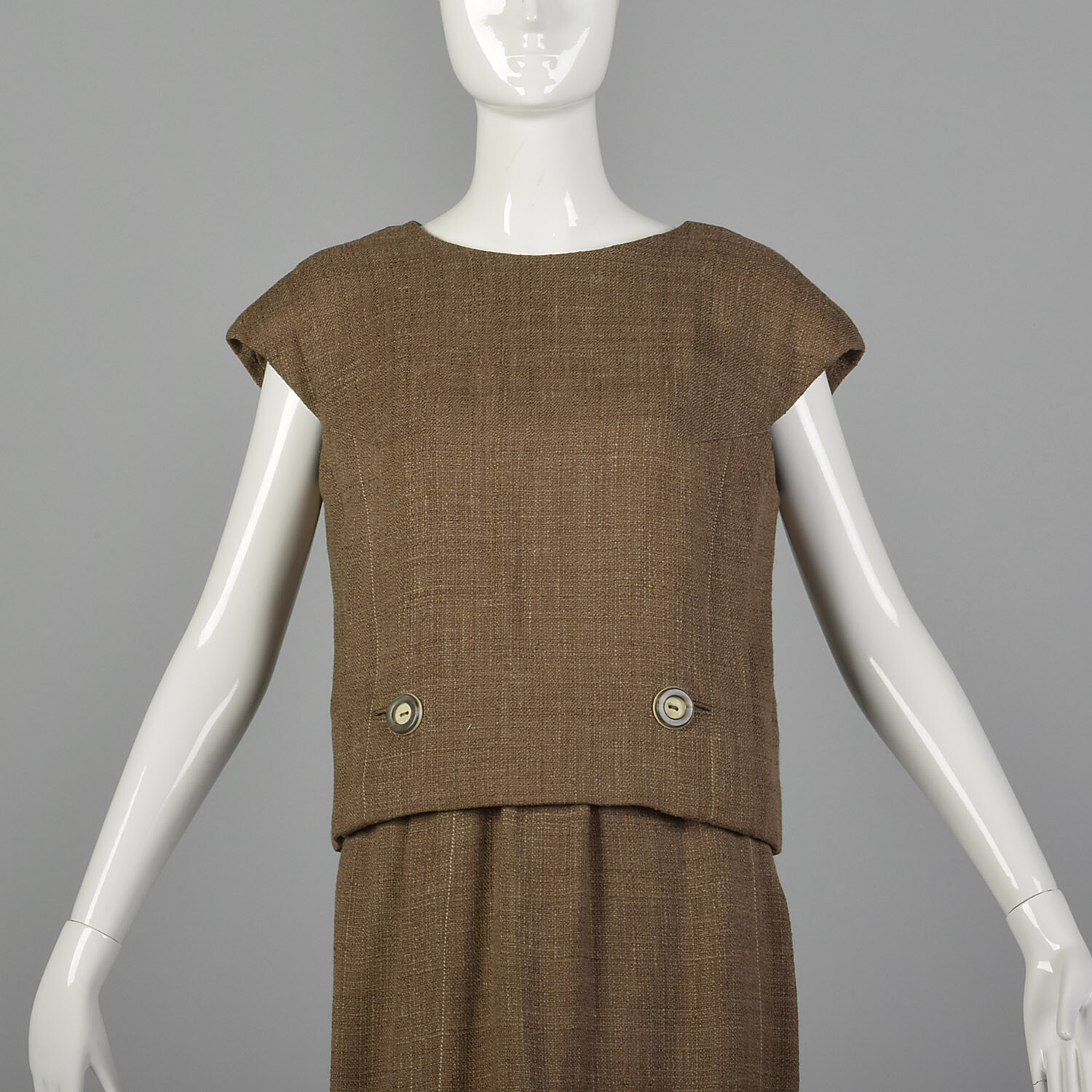 Medium Bill Blass for Maurice Rentner 1960s Dress Set Woven Vintage Two Piece