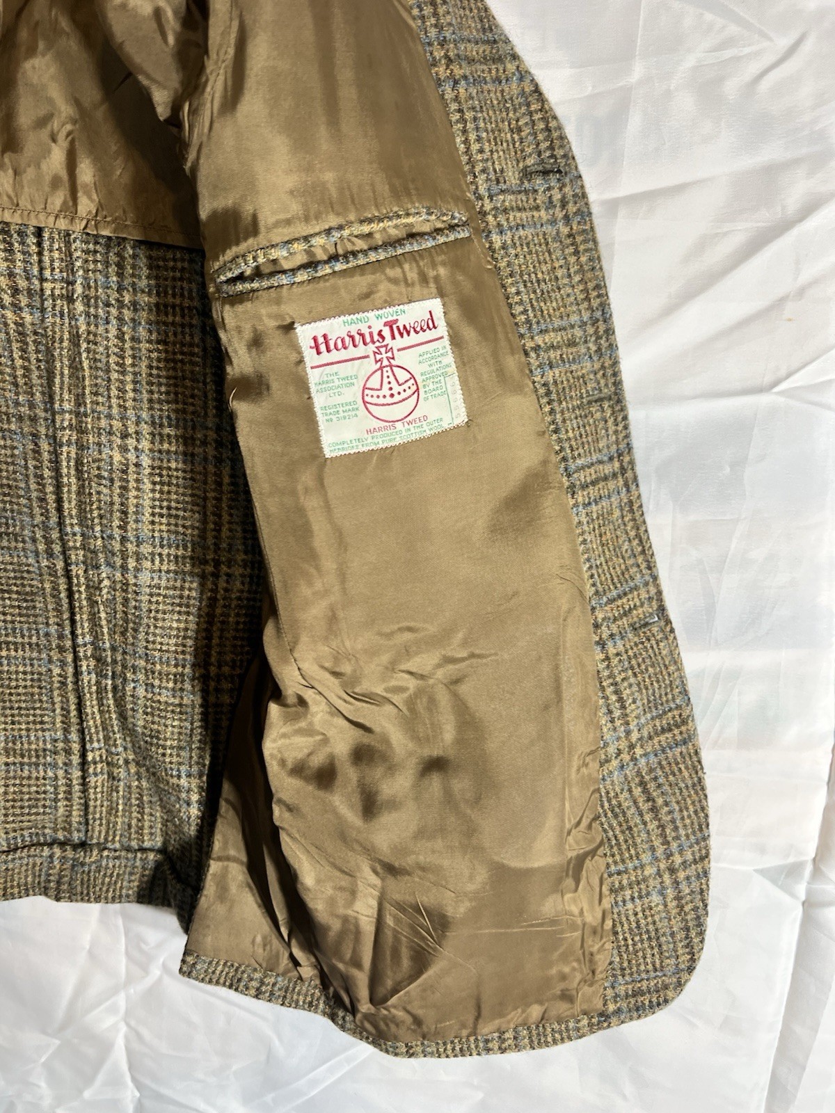 VTG Joseph Magnin Hammersley Wool Tweed Plaid Blazer Jacket England TLC Small
