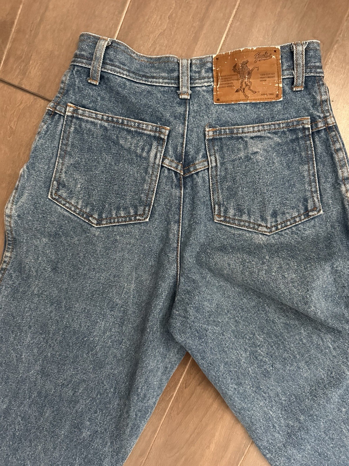EUC Vtg Women 80s April 1983 Gasoline Blue Jeans High Rise Denim Ankle Junior 3