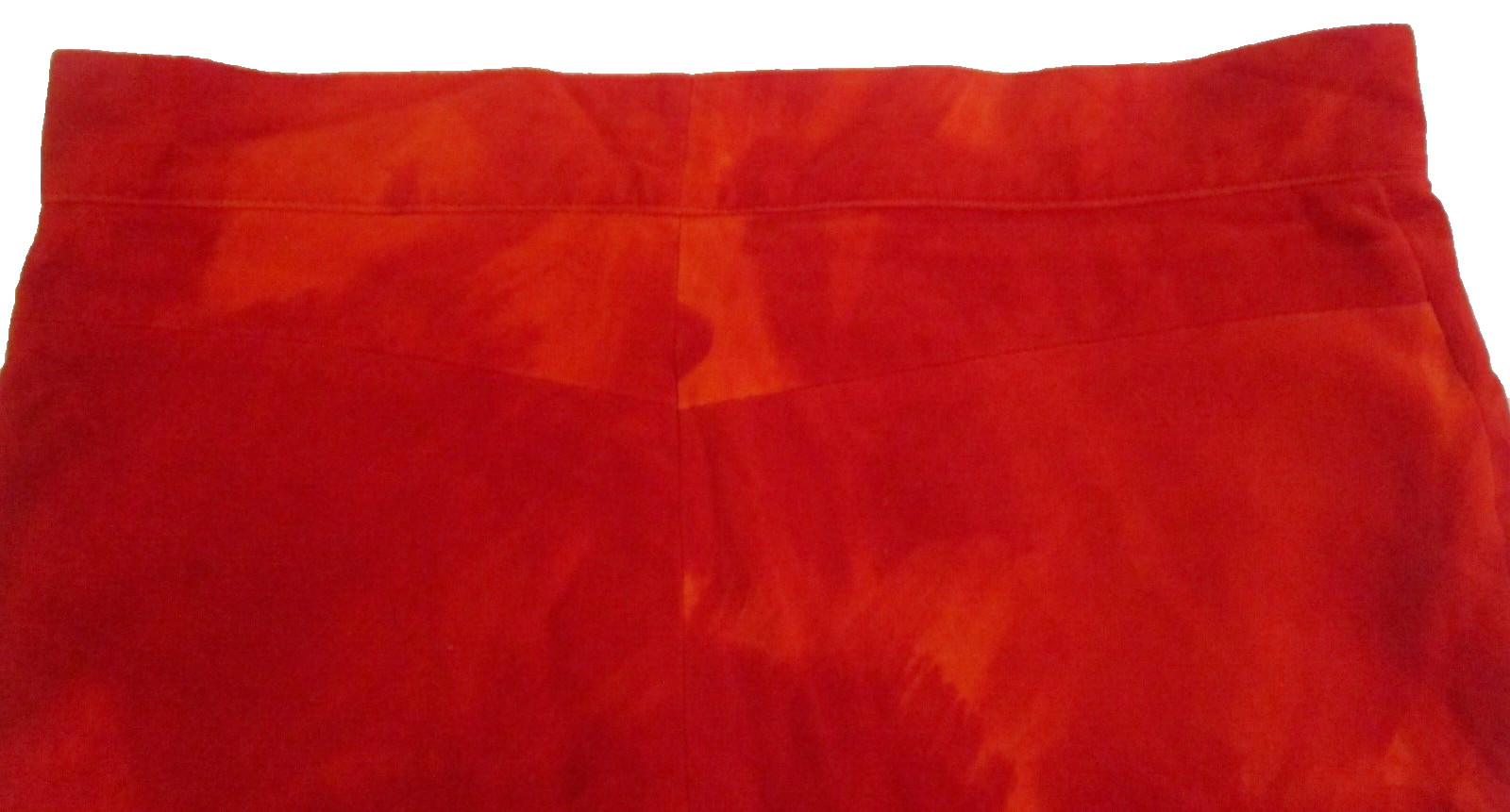 Vintage agnes b. PARIS „Splotchy” Red Velour Zip Front Pants Size 36 (US 6)