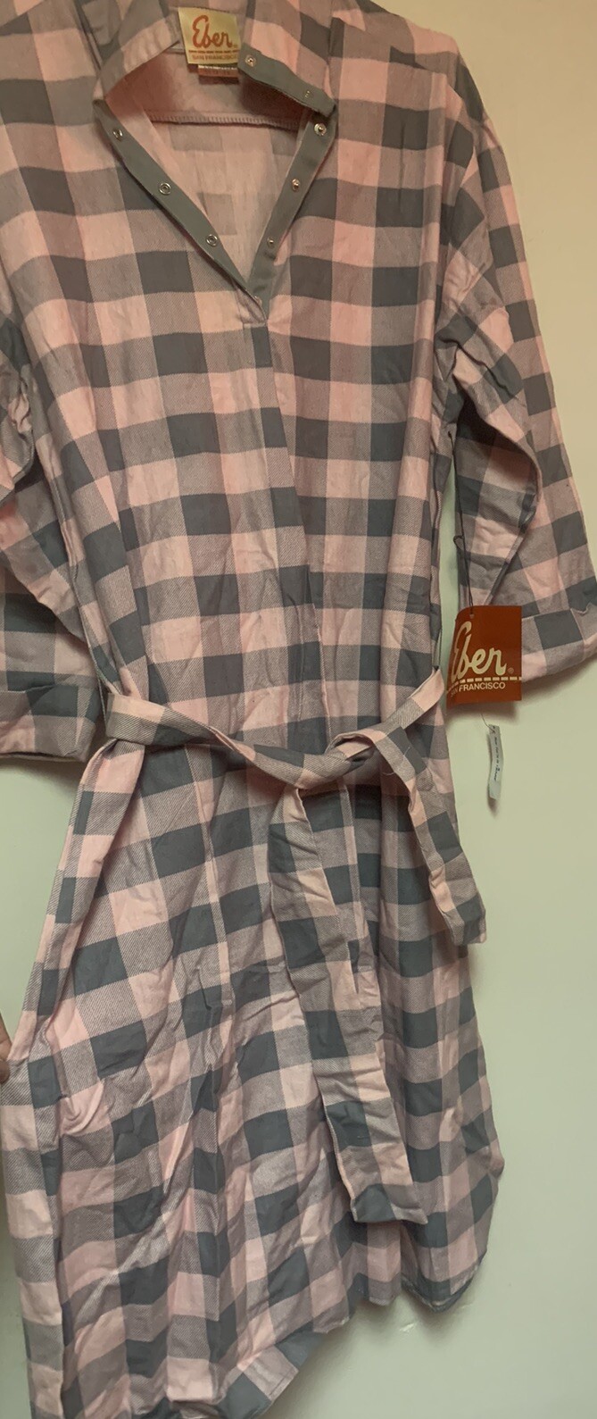Vintage Country Shirt Dress Prairie Lounge Comfy Cottage NWT 80s 90s Dead Stock