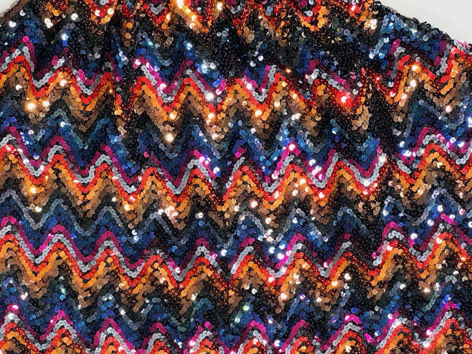 Vintage Womens S/M 70s BRIGHT COLOR Sequin Top Dolman Sleeves Disco Glam/ READ