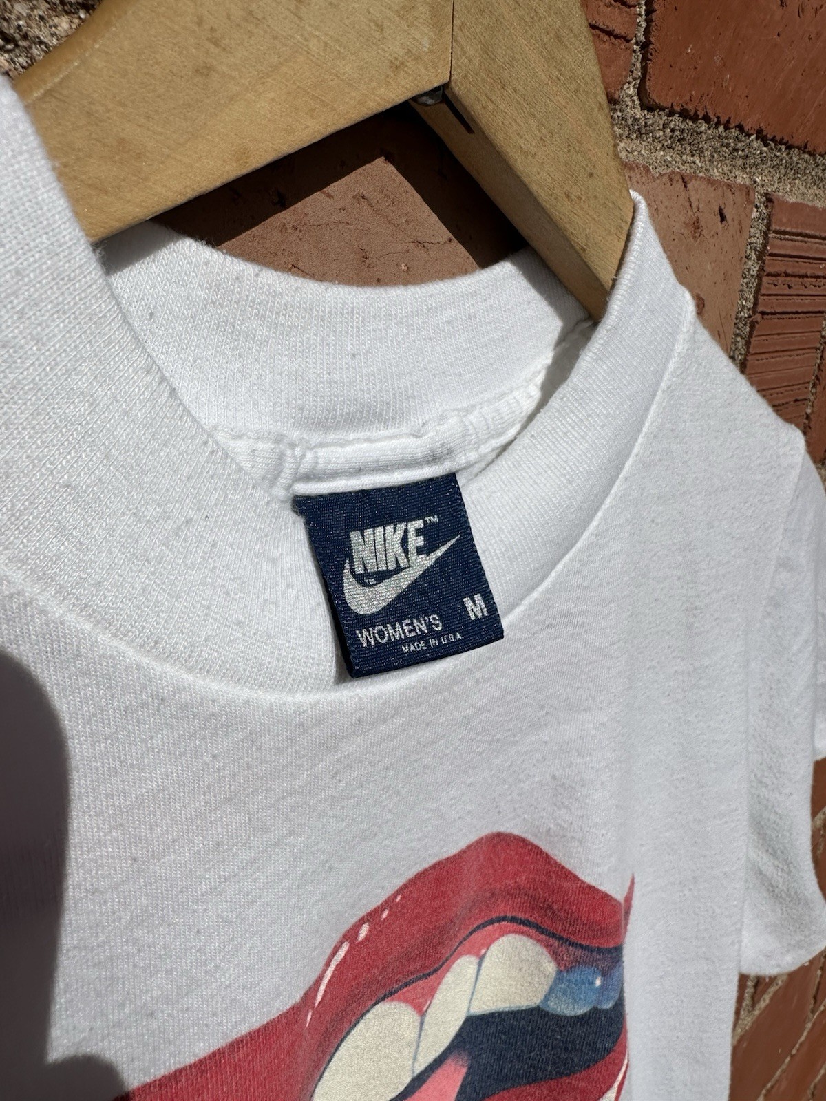 Vintage NIKE Tongue Acid Rollingstones Crop Top Shirt Size Small Women’s RARE