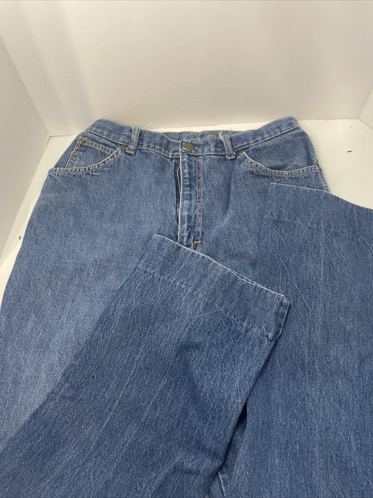 Vintage 80s Cheryl Tiegs Denim Jeans Made In USA 100% Cotton Logo Size 16