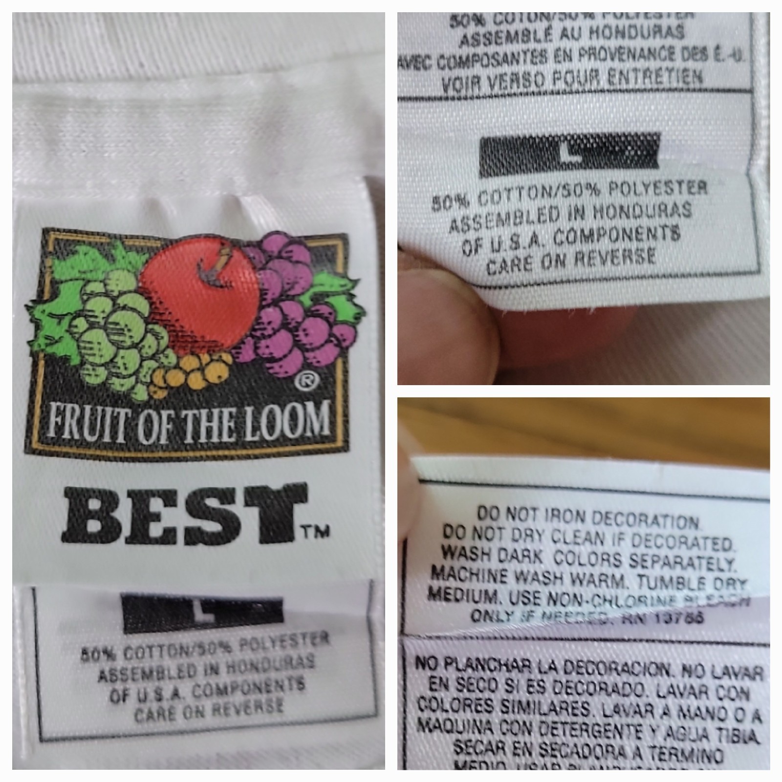 Fruit Of The Loom Best Vintage T Shirt Large Garden Motif Cottage Country Granny