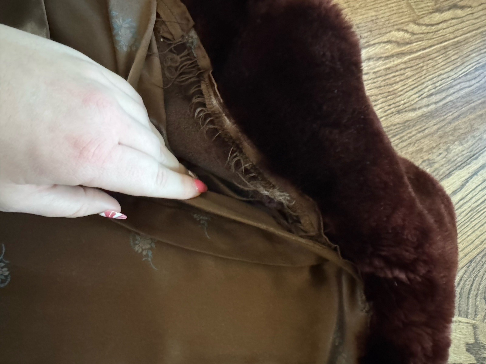 Vintage Mouton Fur Coat Retro 50’s 60’s Retro Chocolate Brown Large Retro