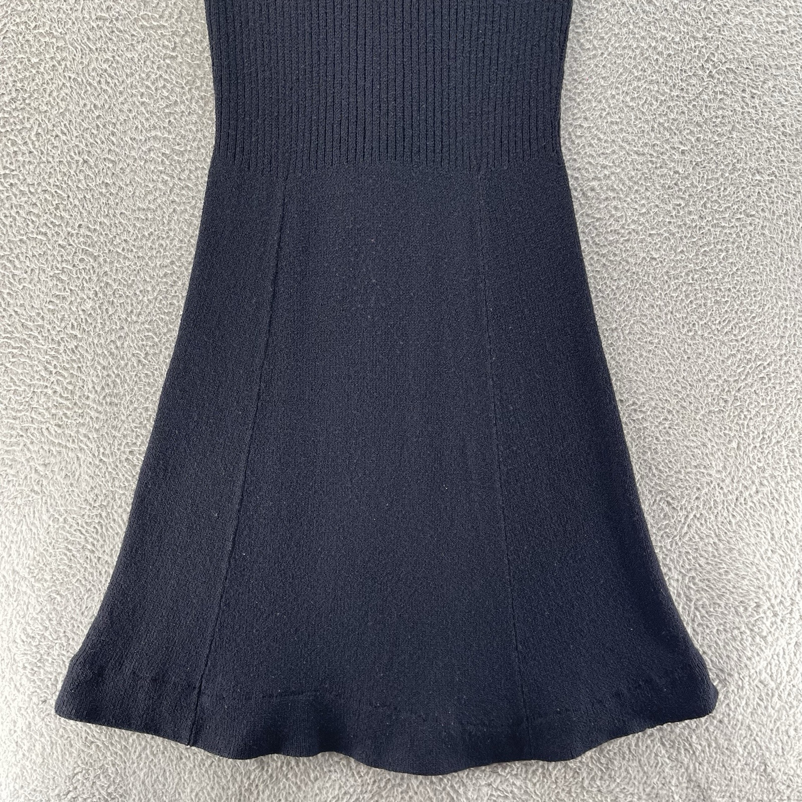 Vintage St John Knits Santana Dress Women Small Navy Midi 70s Preppy Academia