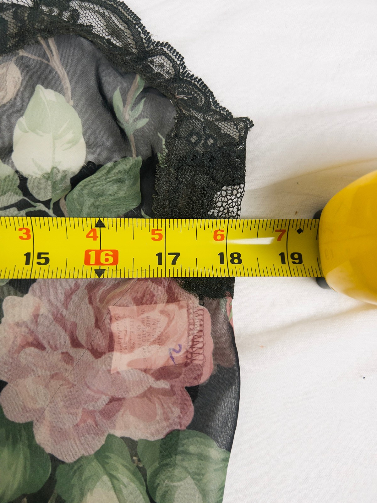 Vintage 80s Indulgence Sheer Lingerie Slip Camisole Best Fit S/M Romantic Floral