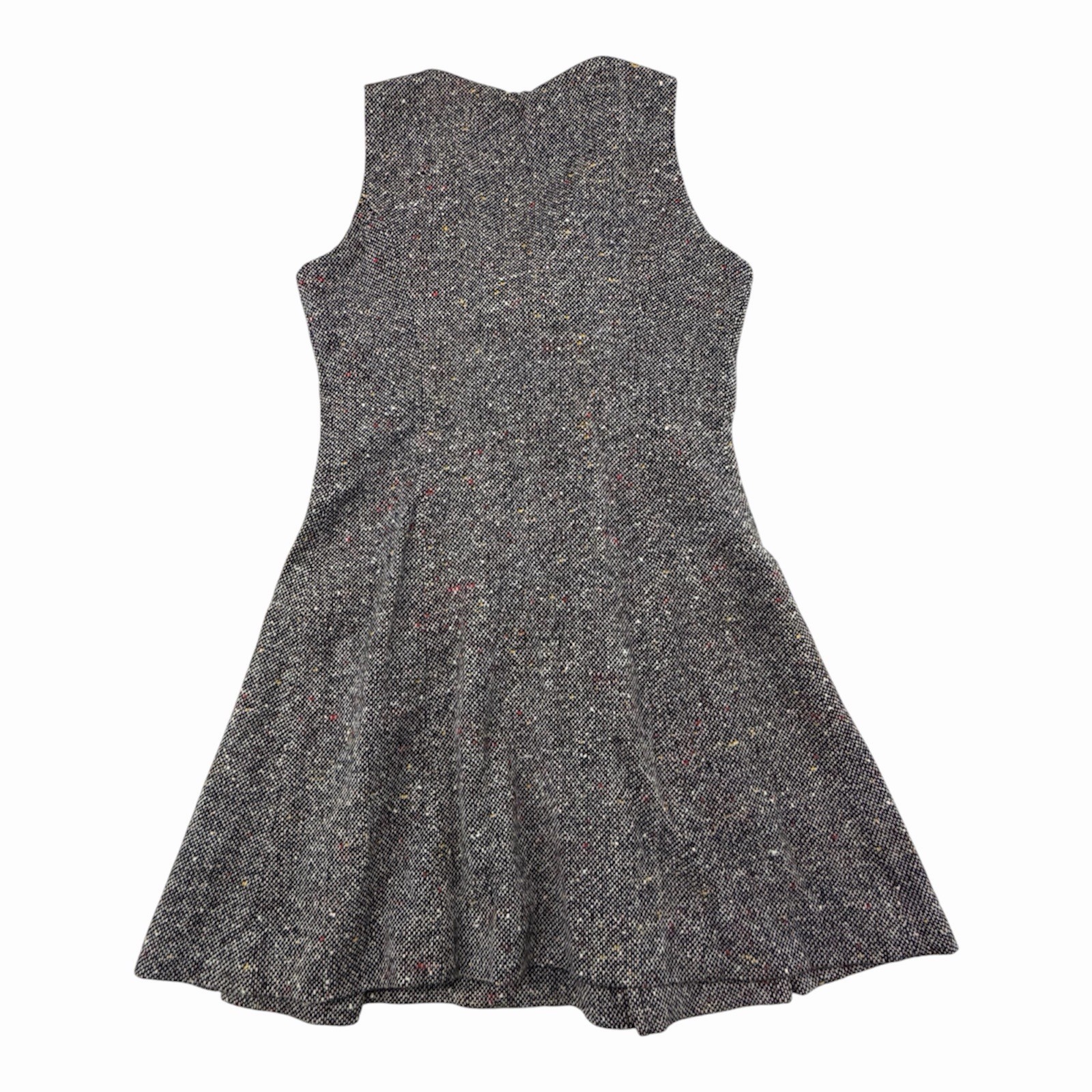 VTG 70s College Town Tweed Waistcoat Dress Pleated Jumper Core Academic XXS XS