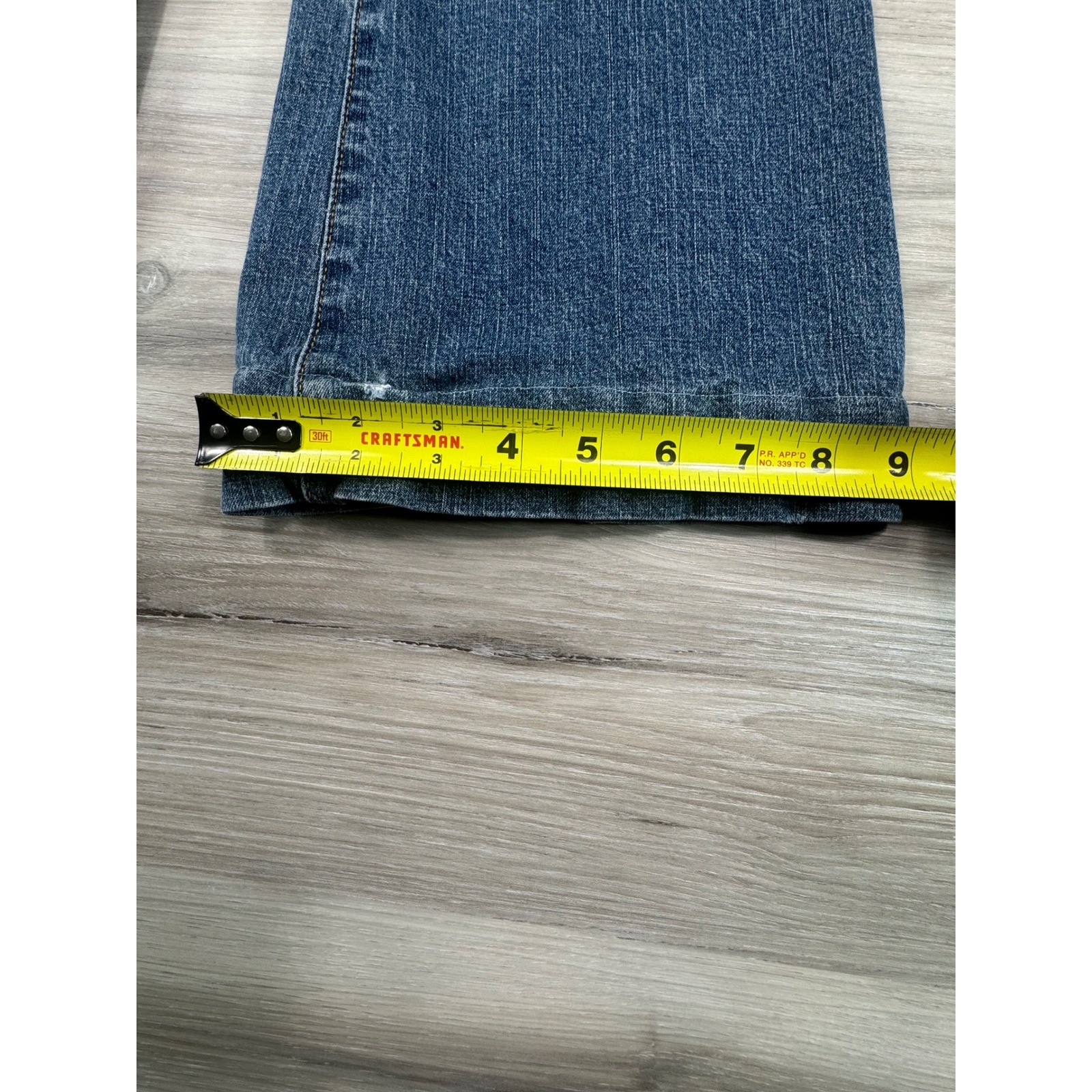 2000s Y2K SO Flare Jeans Low Rise Embroidered Pockets Size 11 pants are hemmed