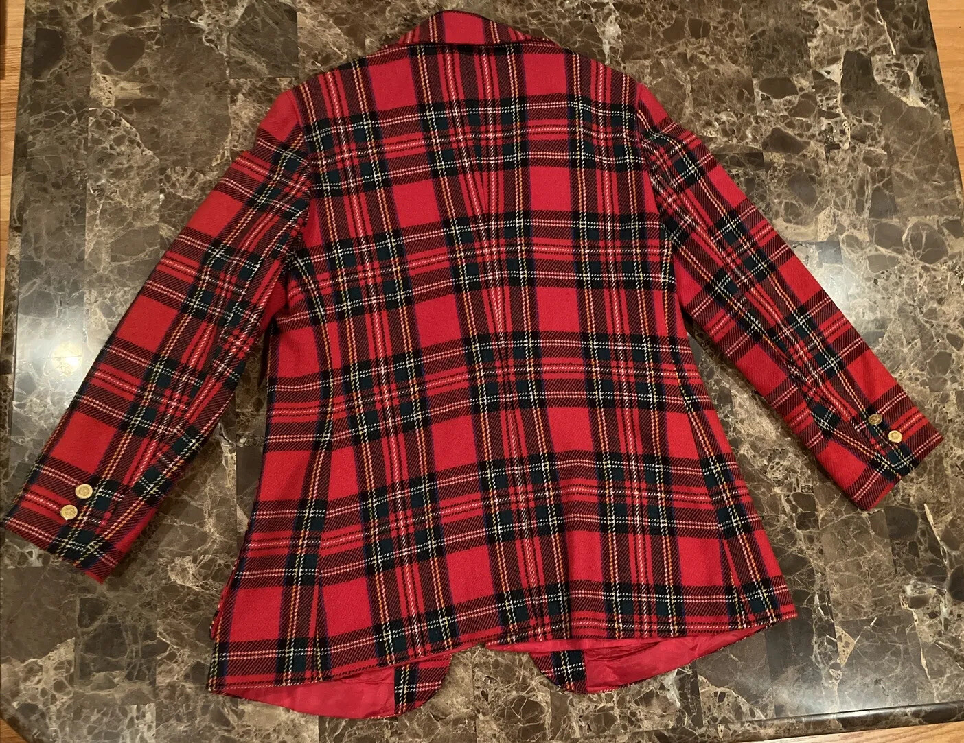 Vintage Prestige of Boston Tartan Plaid Blazer 14 S/M Mid century 60s