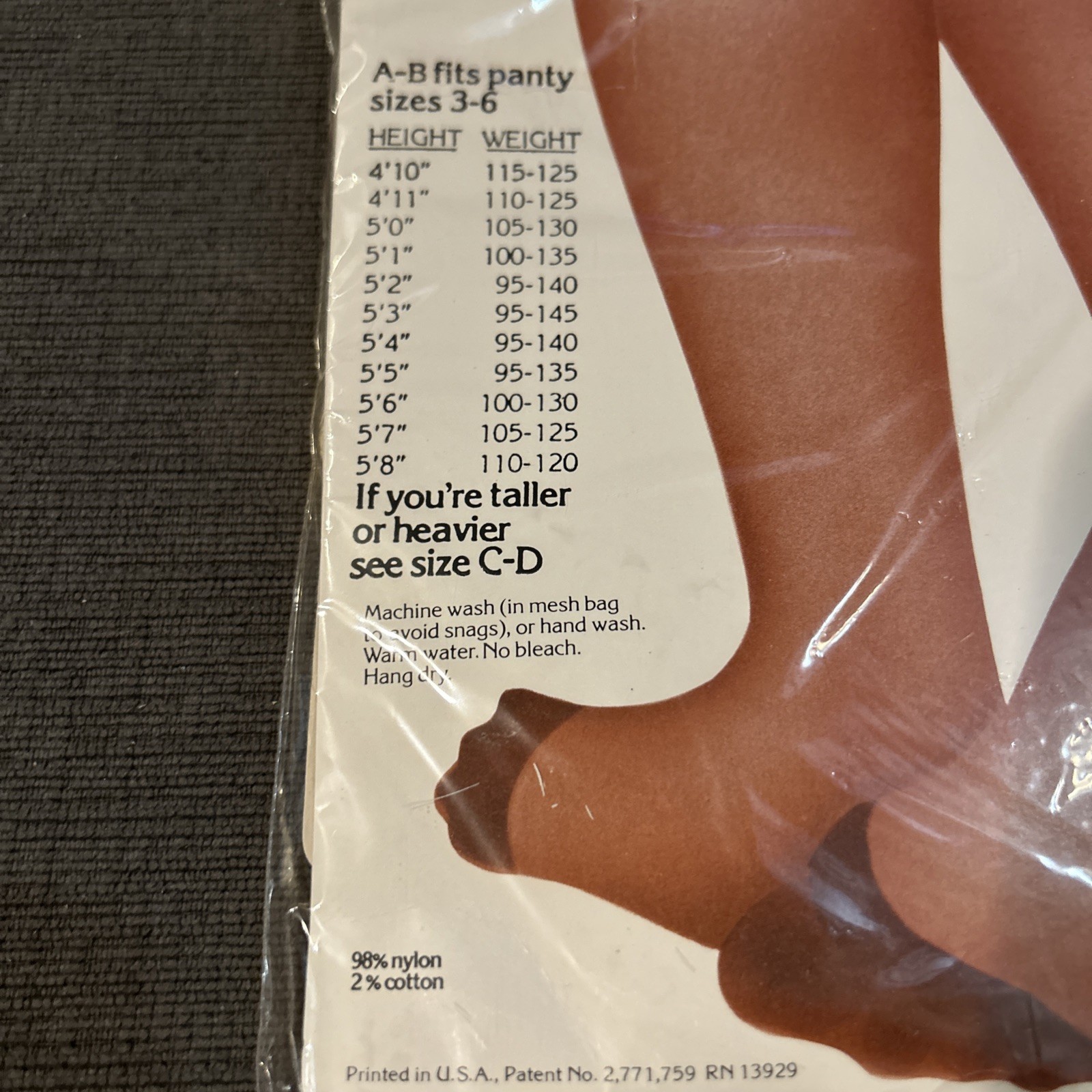 Vintage Underalls Pantyhose Size A-B Beige/suntan 1976 Style 310 NEW Lot Of 2