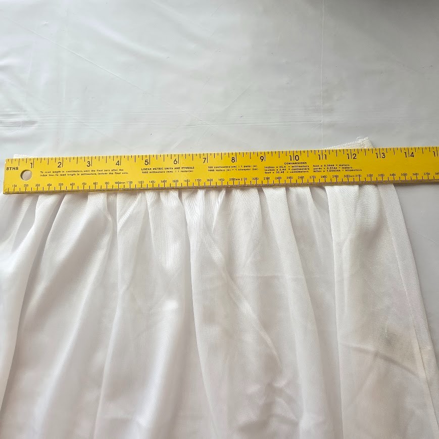 Vintage Luxer Dame Lingerie Half Slip Skirt Size 32-34 White Nylon Lace Trim