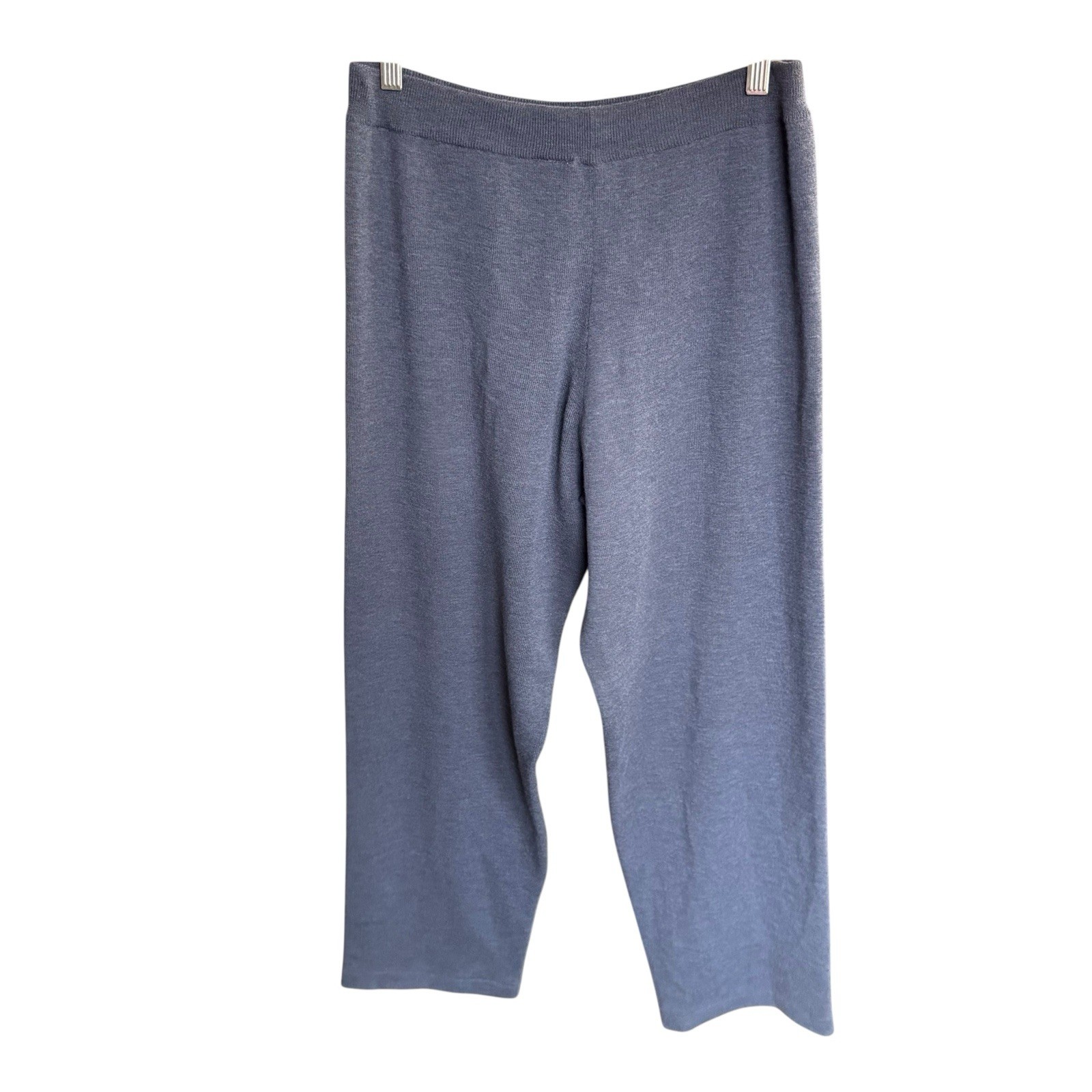 Vtg 80s 90s Eileen Fisher 100% Wool Pants Blue M Quiet Luxury Minimalist