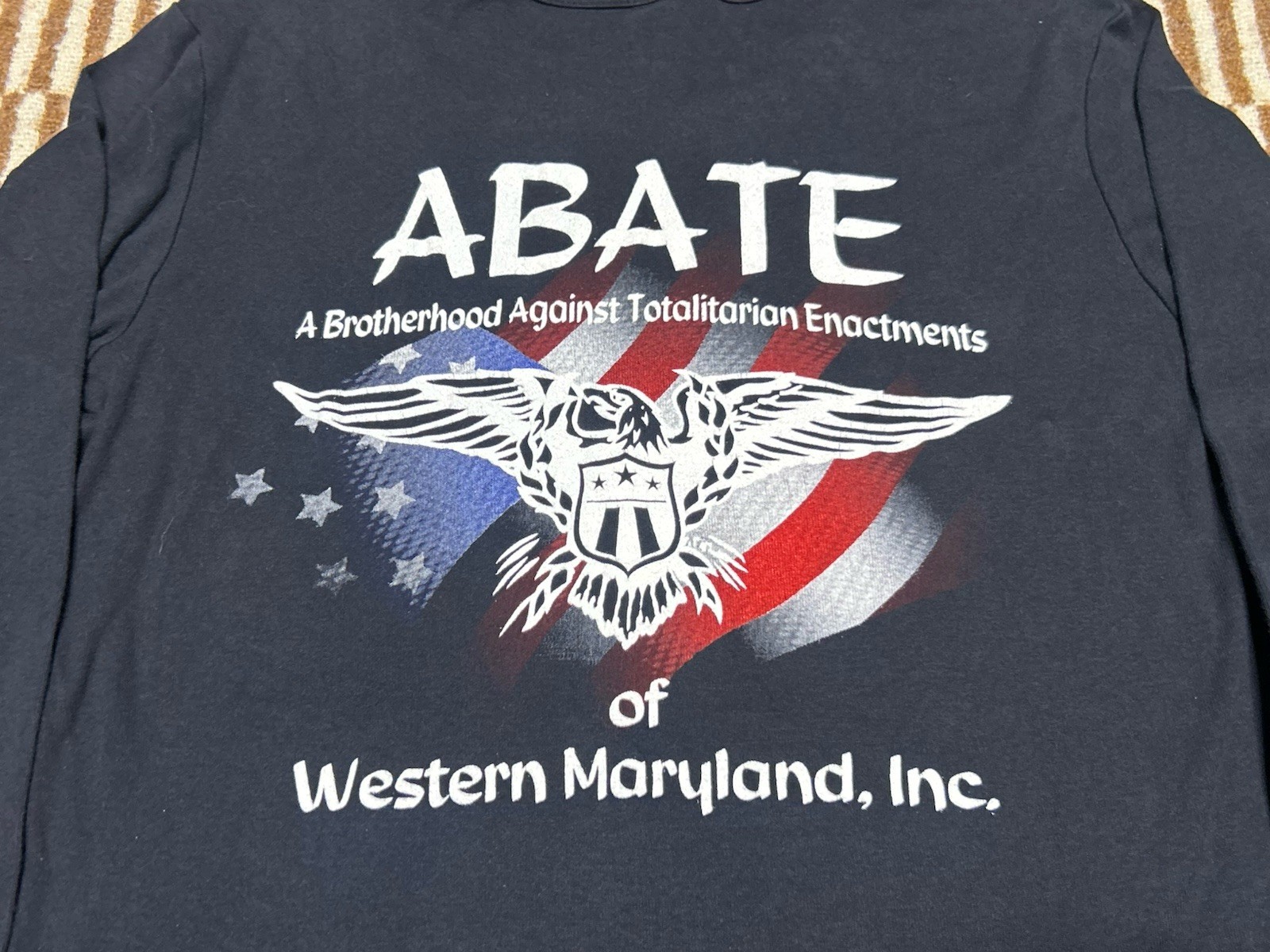 Vintage ABATE Western Long Sleeve Shirt Women’s XL Biker Motorcycle USA Made
