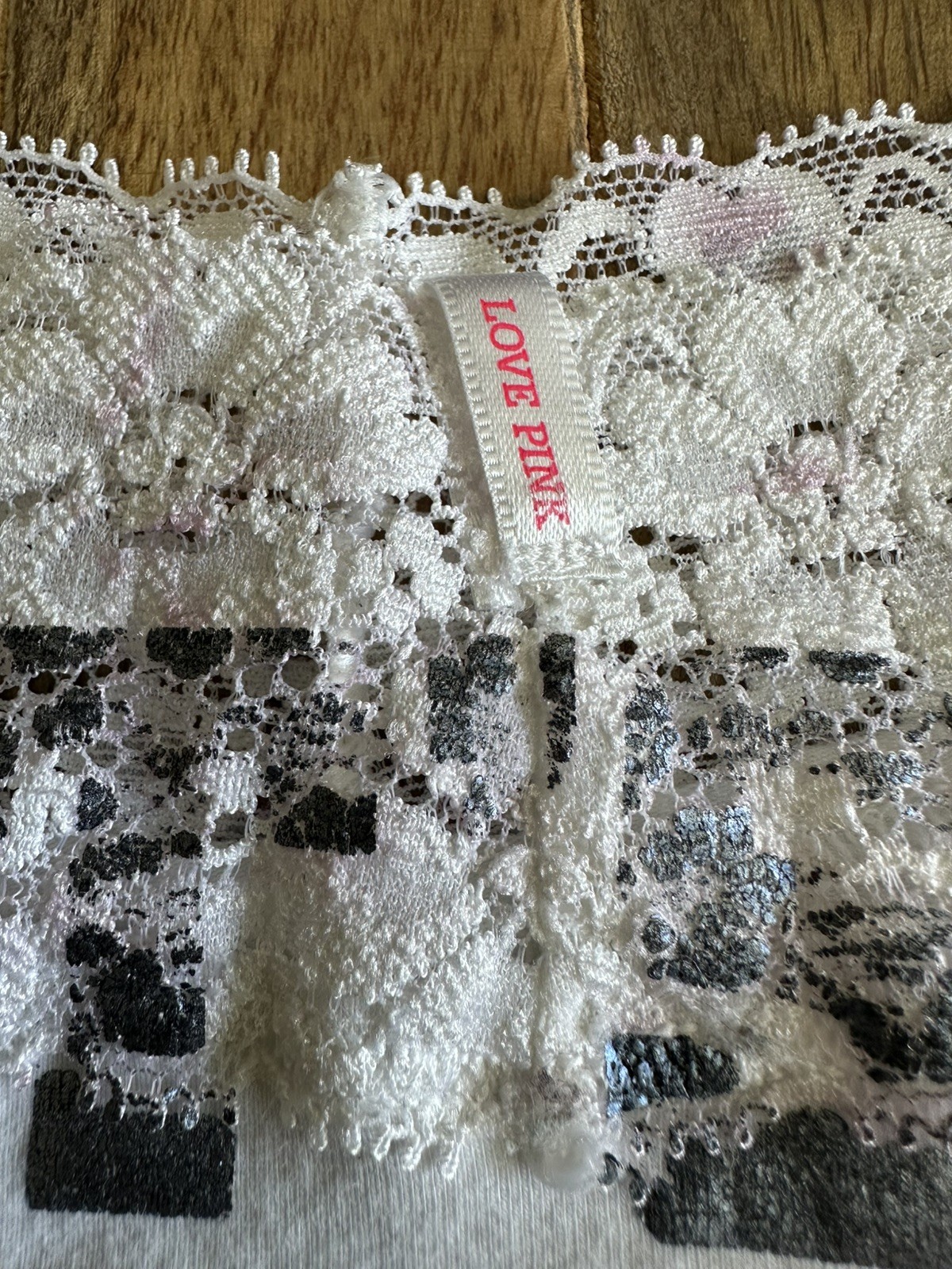 Vtg Victoria’s Secret Pink S “Let’s Go Cowboys” Bikini Panties Panty W Lace Trim