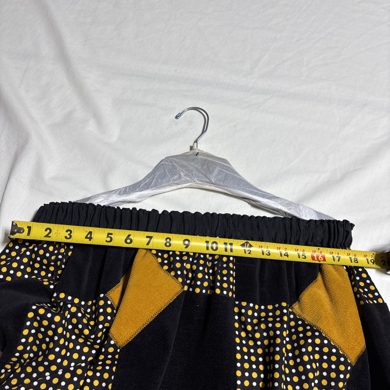 MR.HANK Vintage 1970s Patchwork Long Boho Hippie Skirt Sz S M L Funky Lined