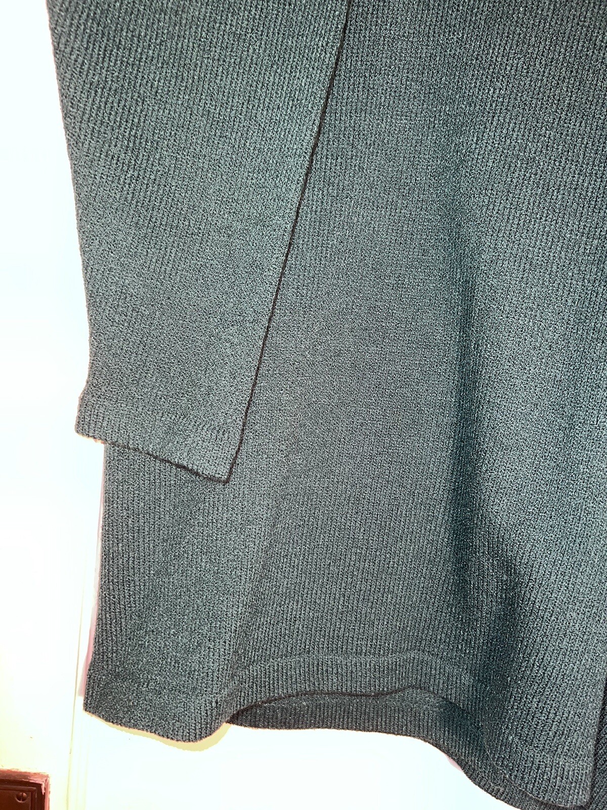 Helen Hsu Vintage Santana Knit Long Cardigan Sweater Green Size L. d50