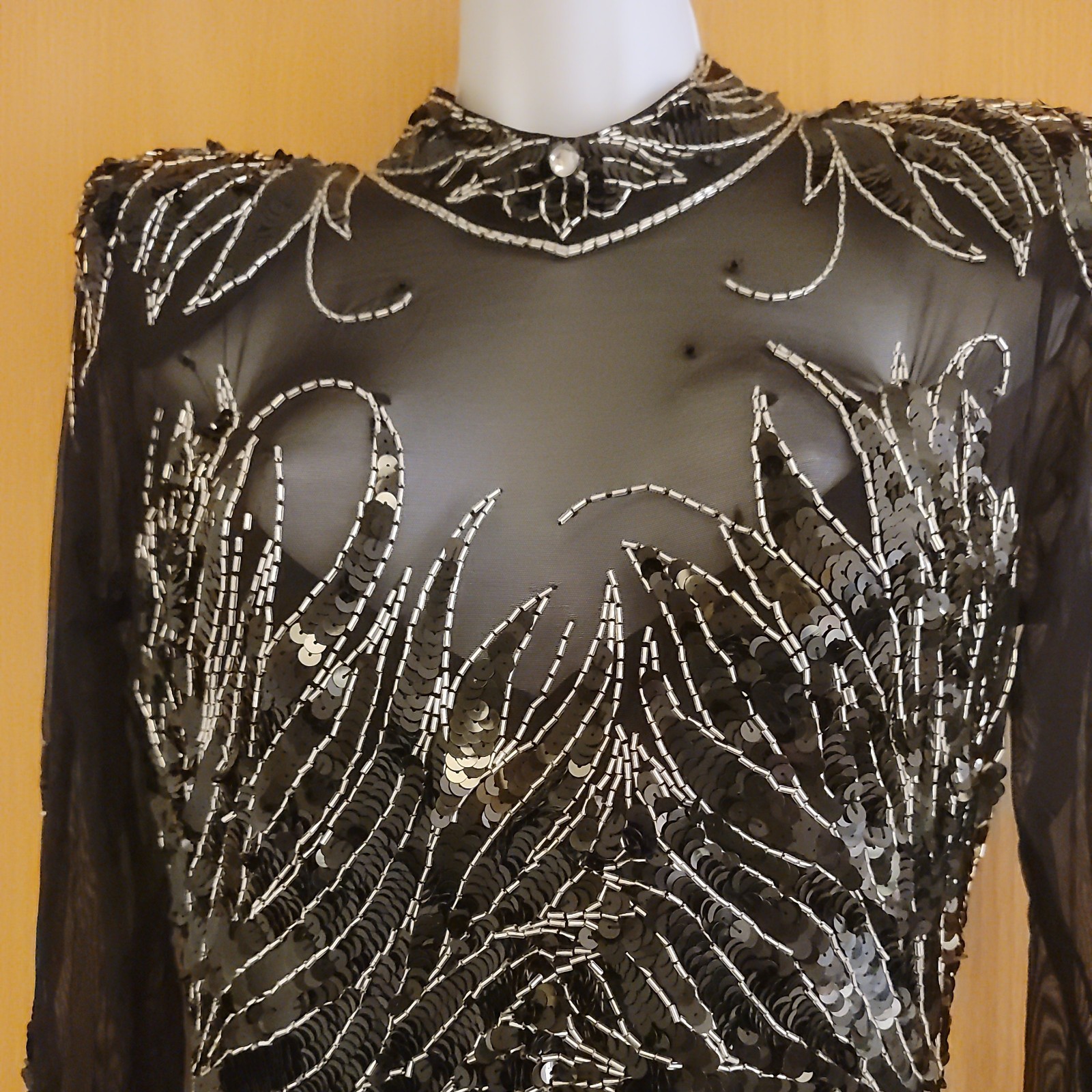 VTG VINTAGE Casadei Women’s Vintage Dress GLASS beaded Size 8