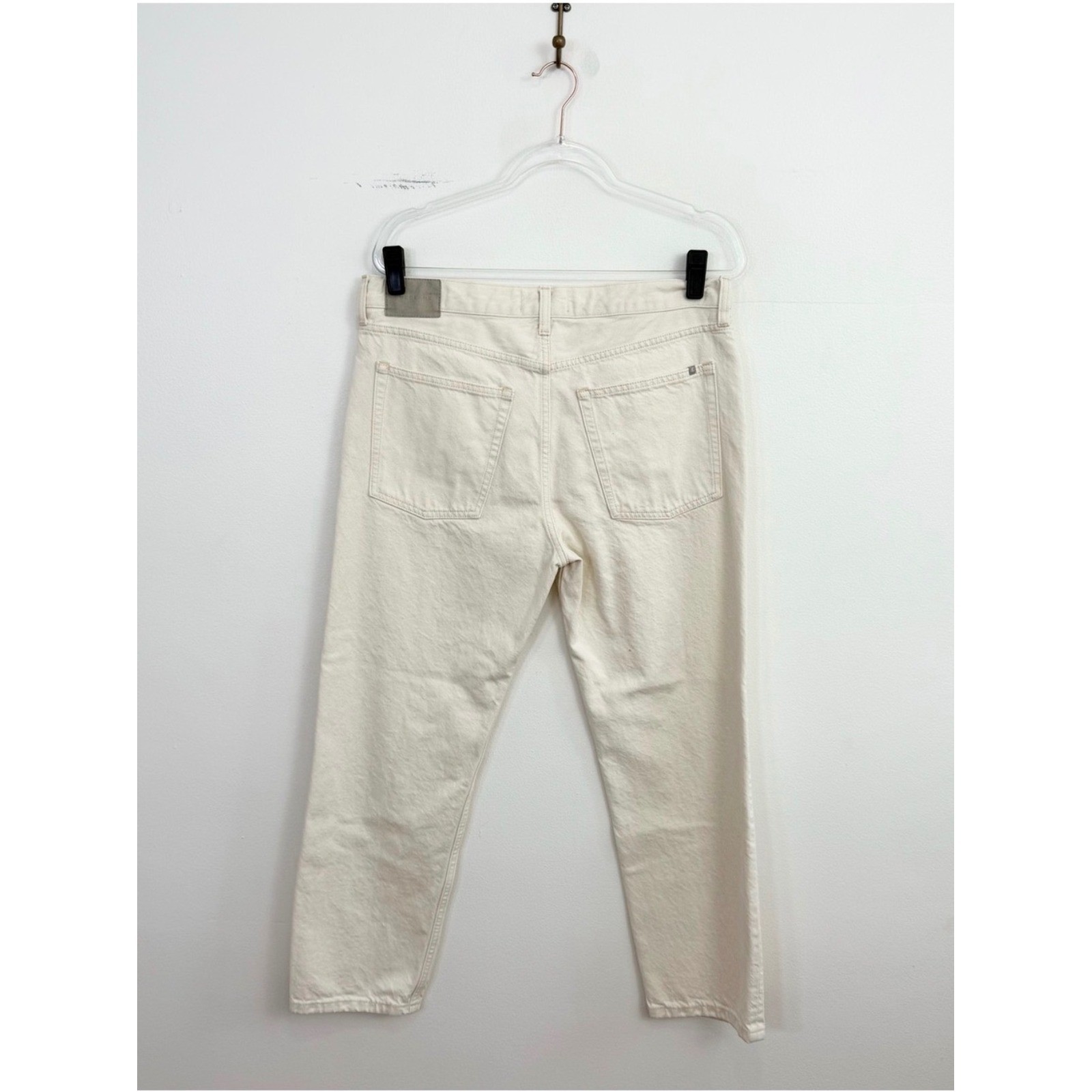 Everlane The Rigid Slouch Jean Ecru Cream High Rise Straight Leg 30