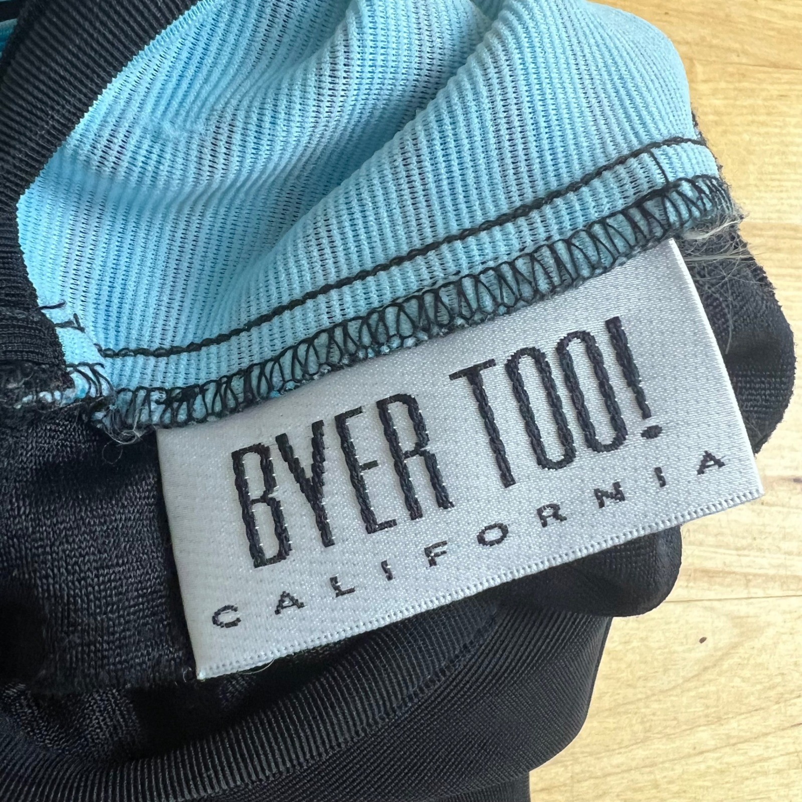 Byer Too California Vintage 90s Striped Sleeveless Dress Black Blue Small USA