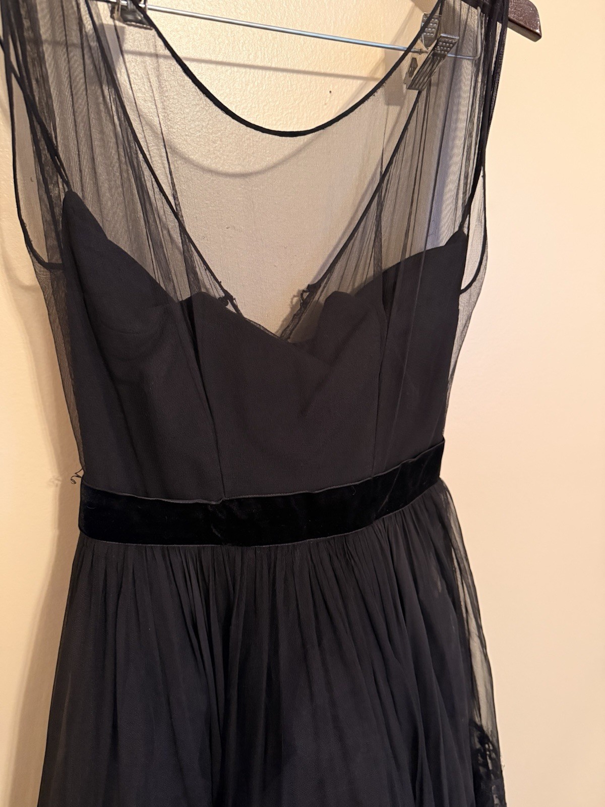 Vintage Frank Starr Cocktail Dress With Lace Skirt