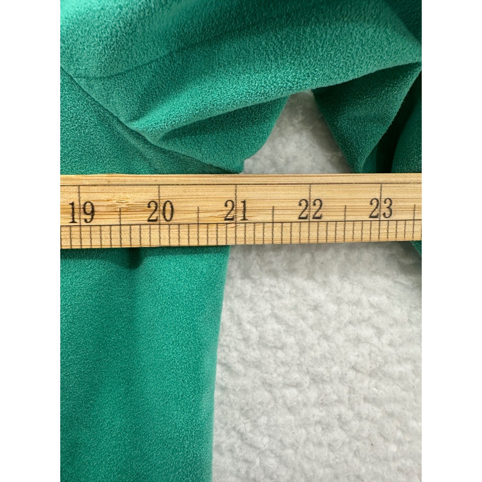 Vintage Ultrasuede Green Mock Neck Button Front Jacket Made in USA Size 12