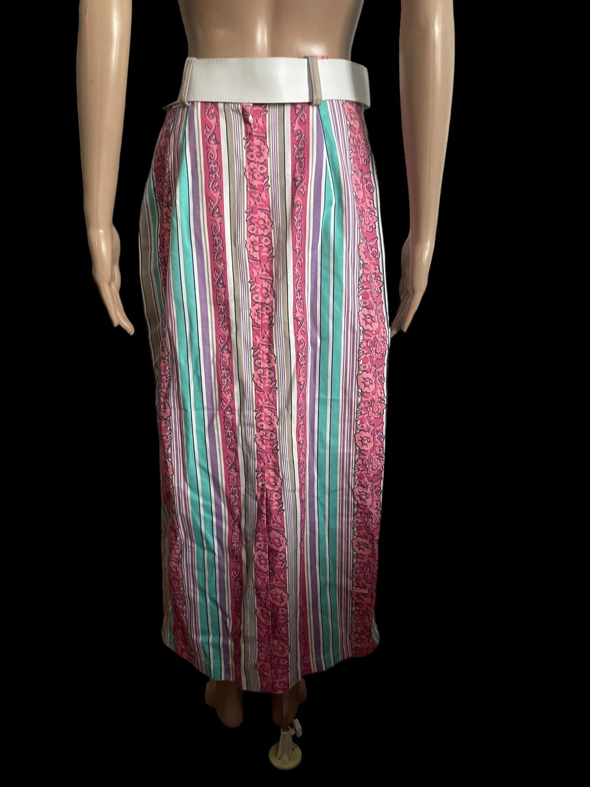 Vintage Bonjour Women’s Aztec Woven Wrap Around High Waist Skirt BoHo Size 12