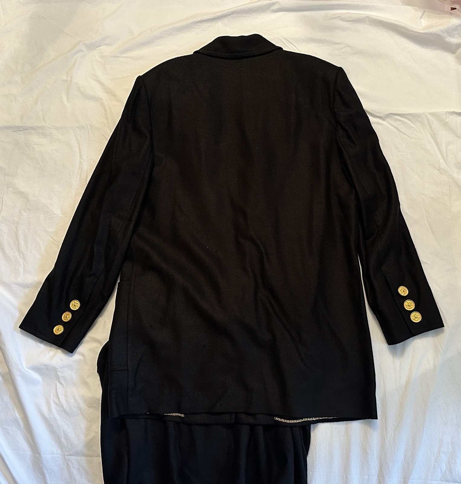 Carlisle Women’s Suit Set 100% Silk -Jacket Skirt-Black – 14
