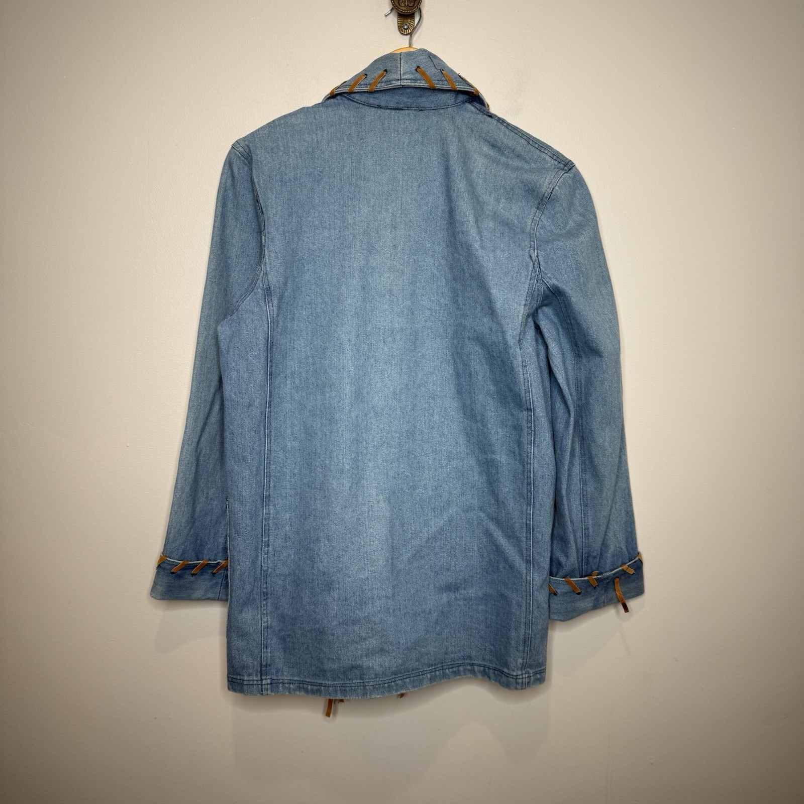 Vintage 80s Denim Western Oversized Jacket, Size S