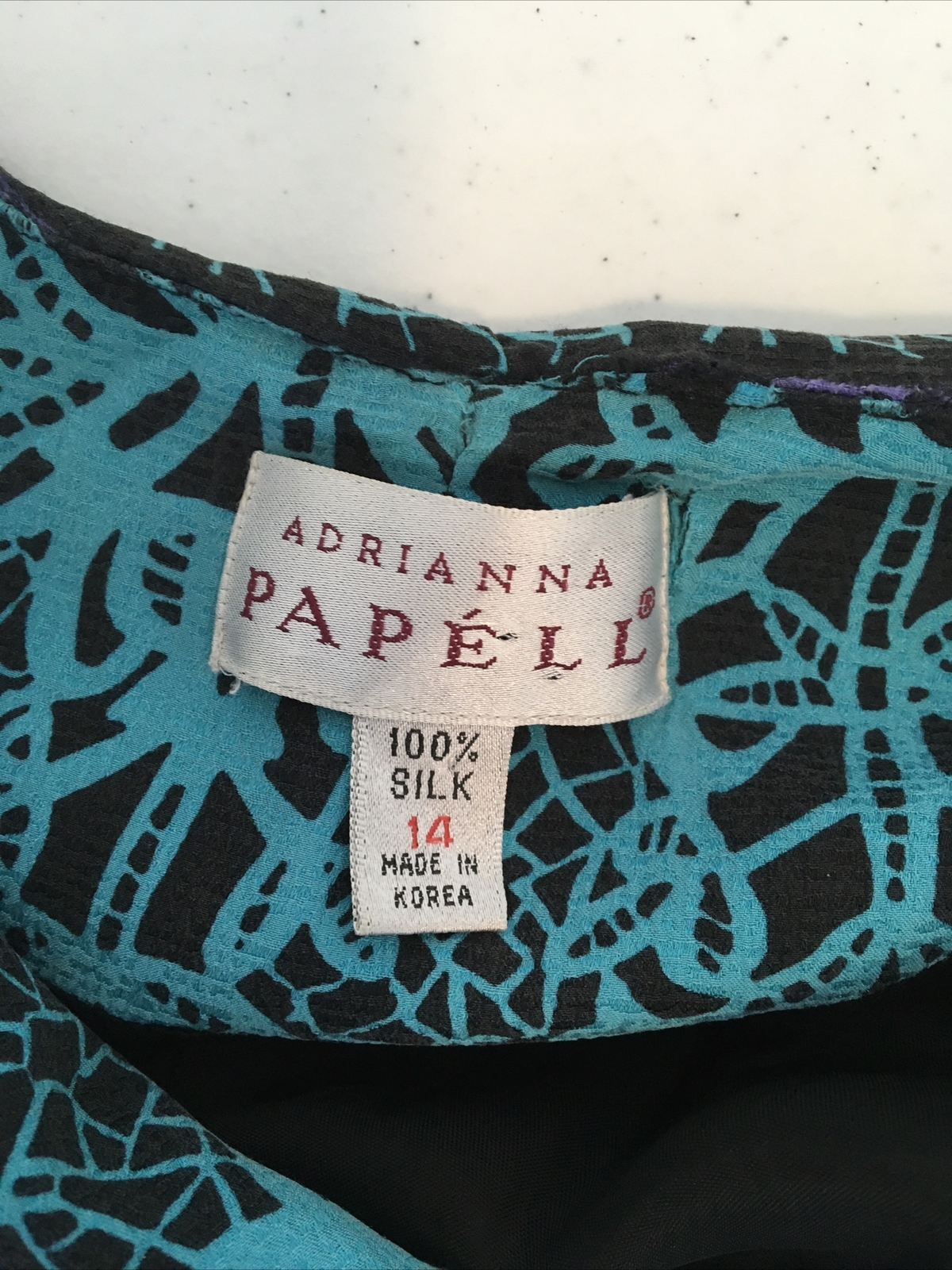 Vintage Cropped Adrianna Papell Talbots 14 Silk Skirt Suit Jacket Lined Blue