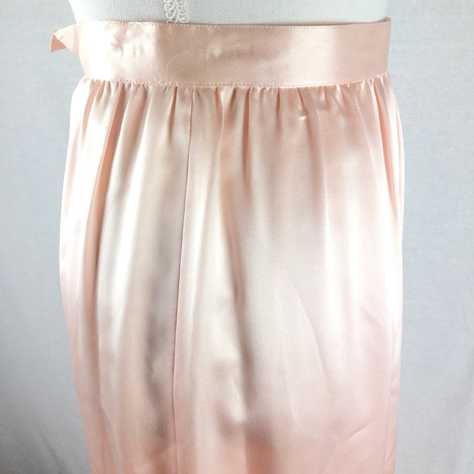 Vintage St. Martin Women’s Skirt Silk Sz 4 Pale Pink Blush Evening Long Gathered