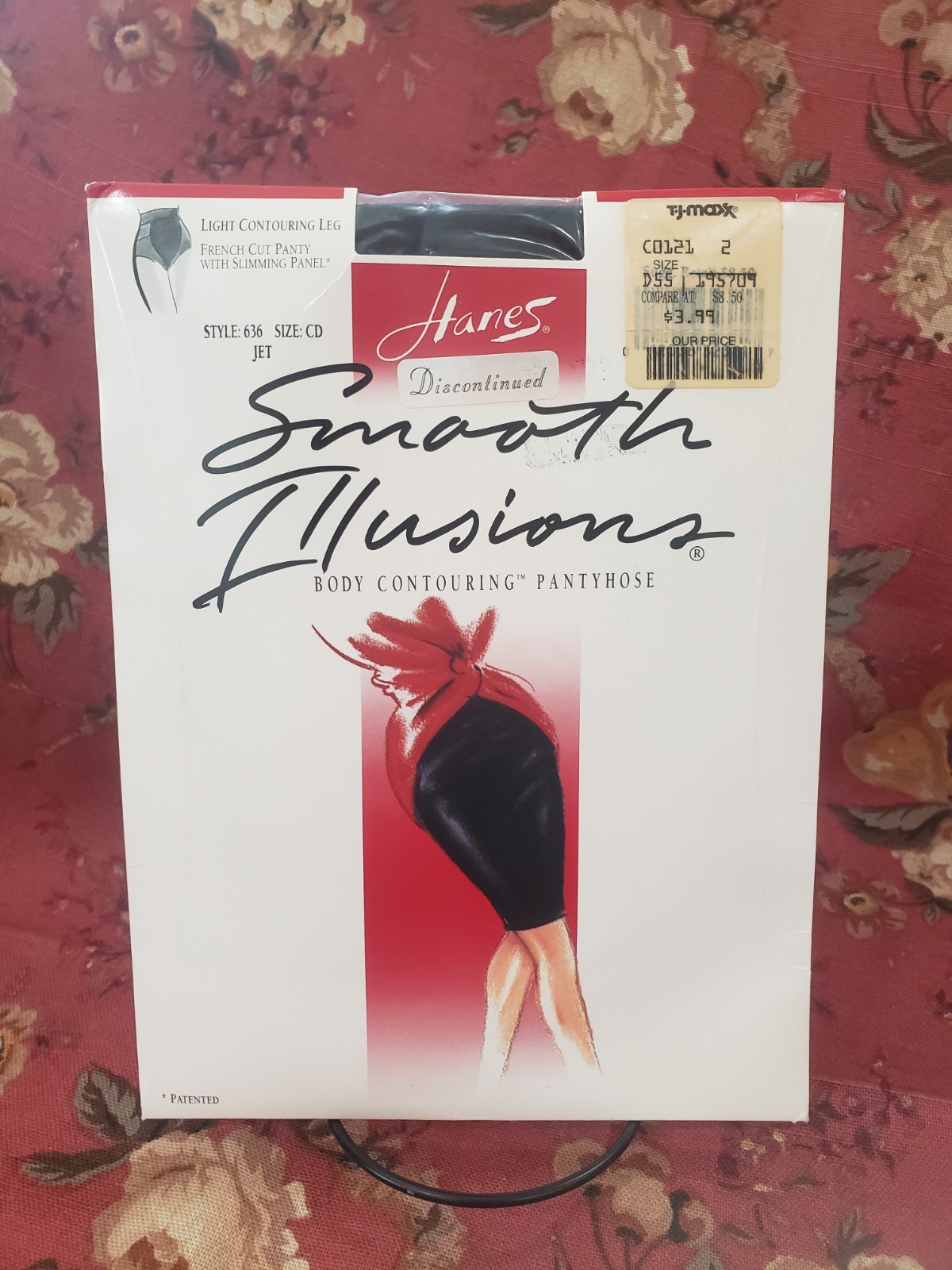 VTG Hanes Smooth Illusions Body Contouring Panty Hose Black C-D Large/XLarge New