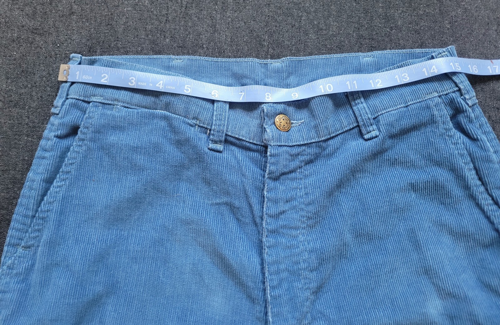 Vintage 80s 90s Oshkosh Bgosh Blue Corduroy Pants Slacks Carpenter 30×31 High