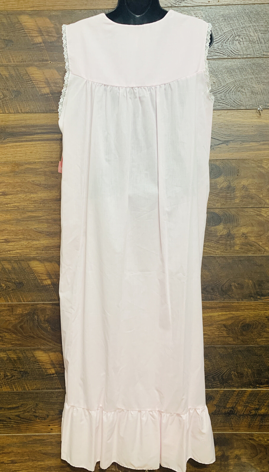 VGT Carole Night Gown Medium Pink Floral CottageCore Grannycore Lightweight USA