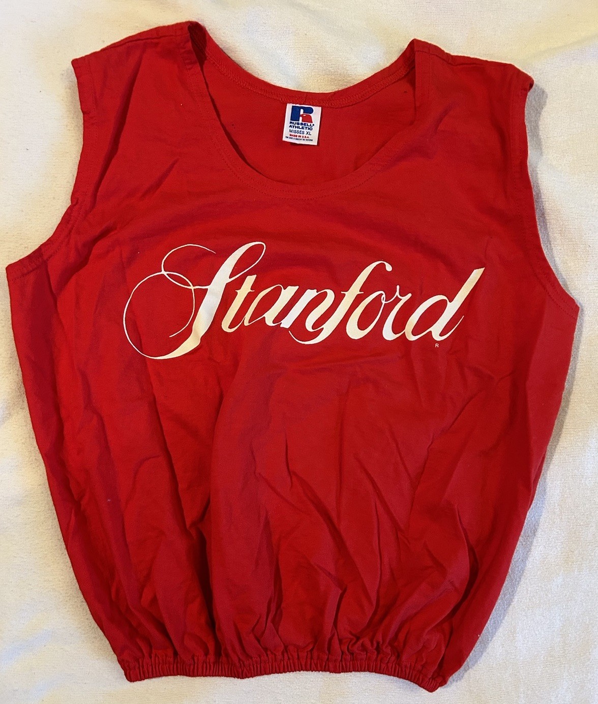 Russell Athletic Stanford Junior University College Tank Top Size XL USA Vtg 80s