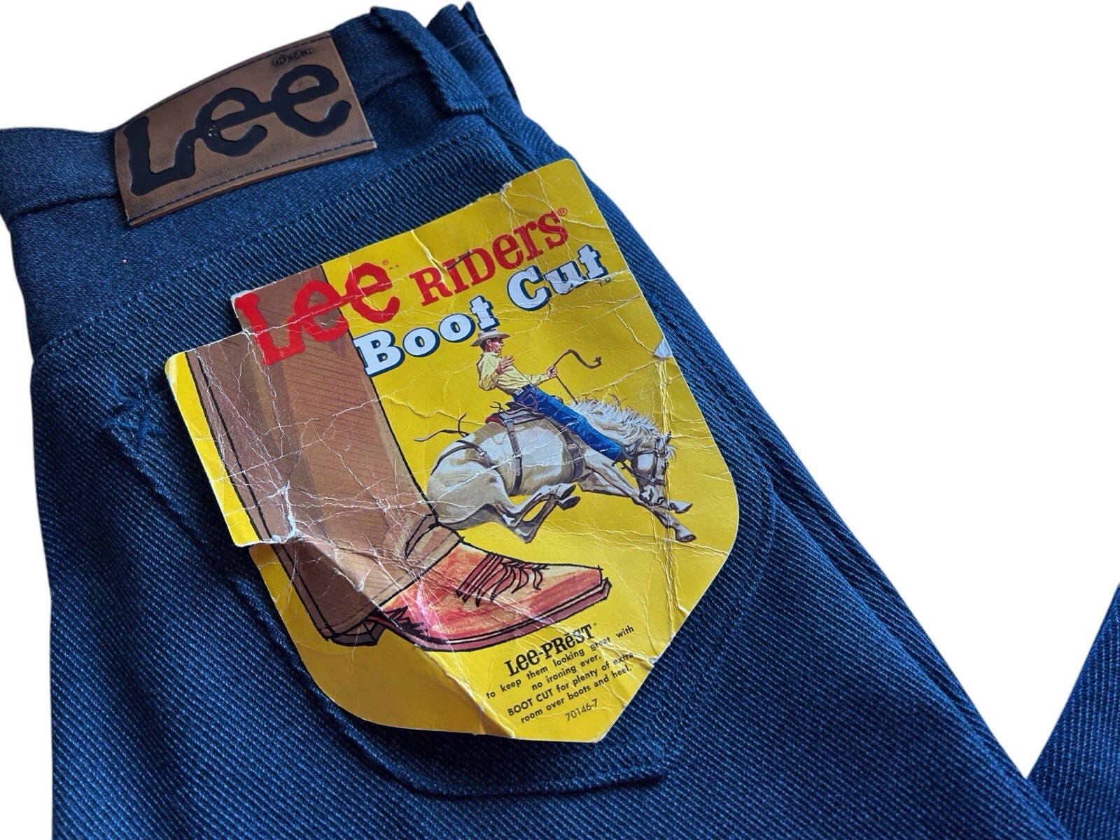 Vintage RARE LEE Riders Boot Cut Denim Blue Jeans Deadstock Women 27” NOS Unisex