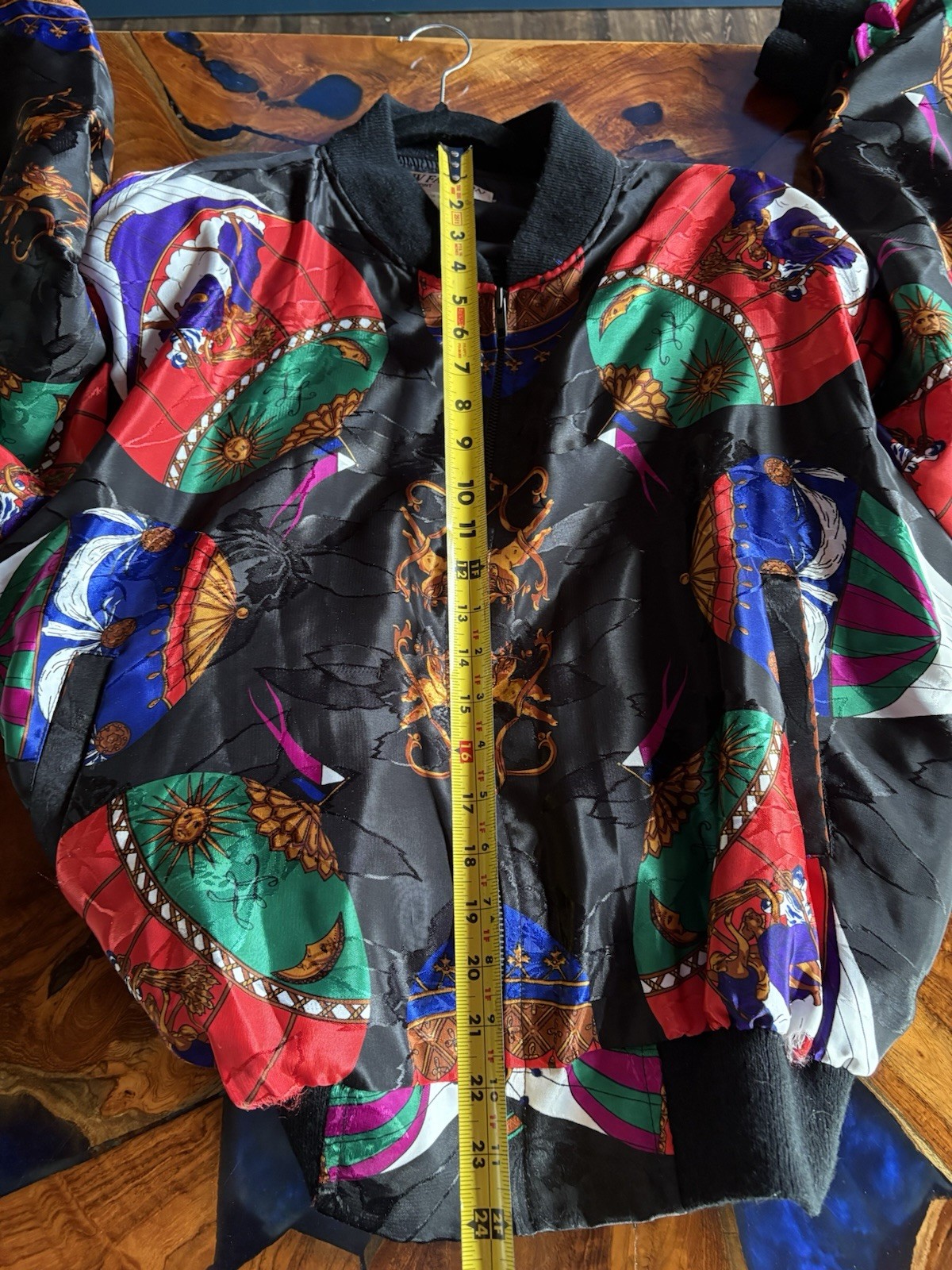 Vintage 80 90 Hot Air Balloon Jacket Coat Newport Beach Colorful Jazzy Artsy EUC