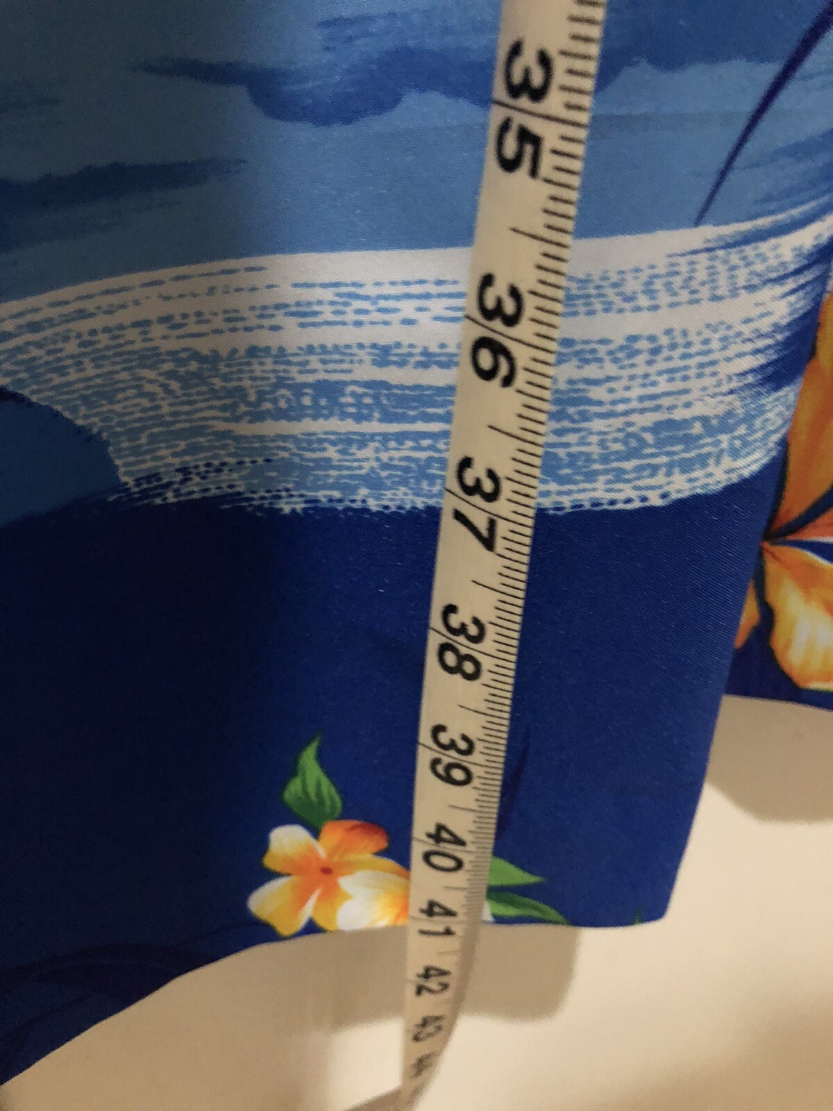 Sweethearts Hawaii Women’s Size 12 Blue V-Neck Tropical Patterns Muumuu Dress