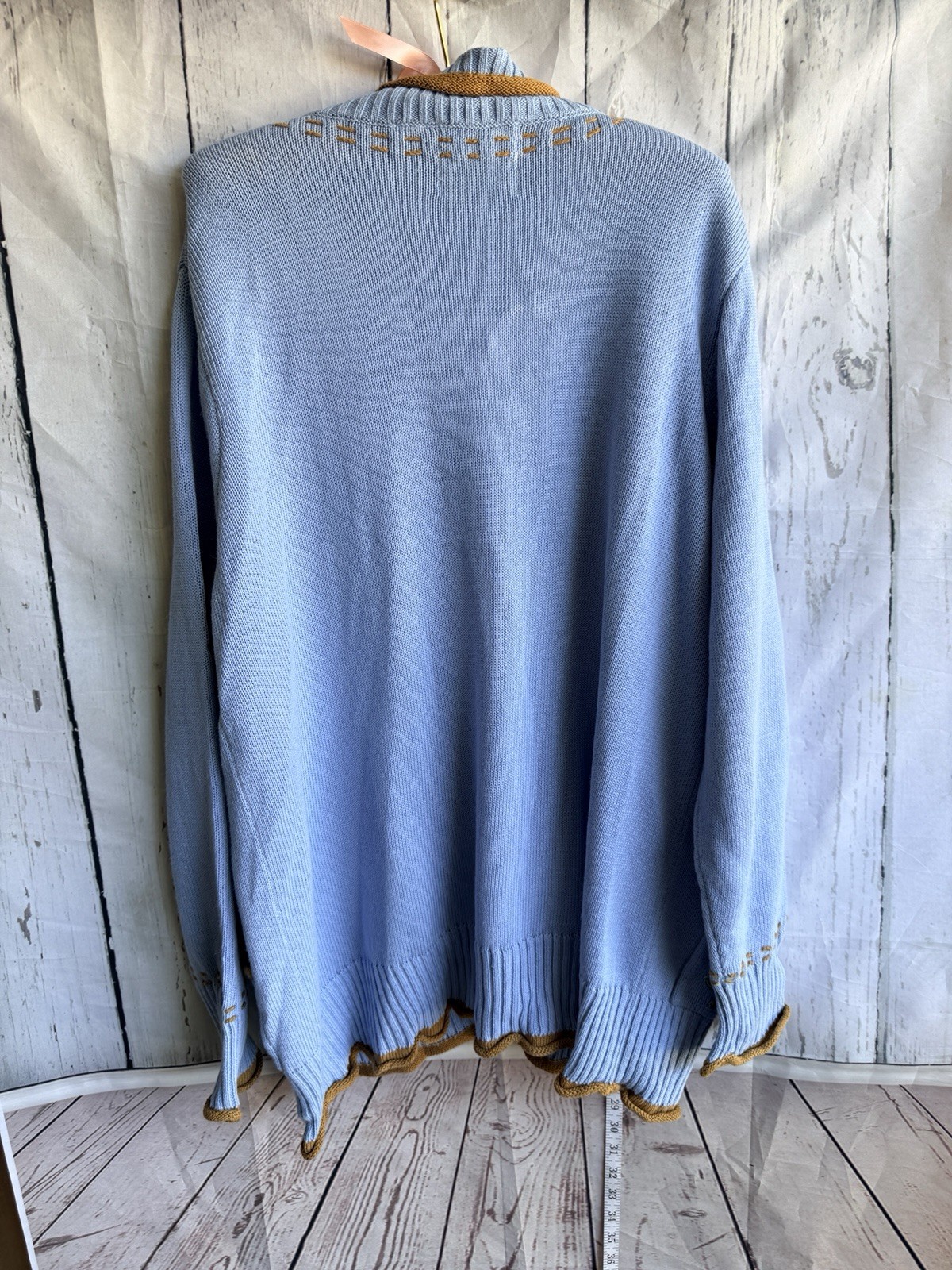 Vintage Storybook Knits Yorkie Dogs Sweater Granny Grandma Teacher Whimsy L