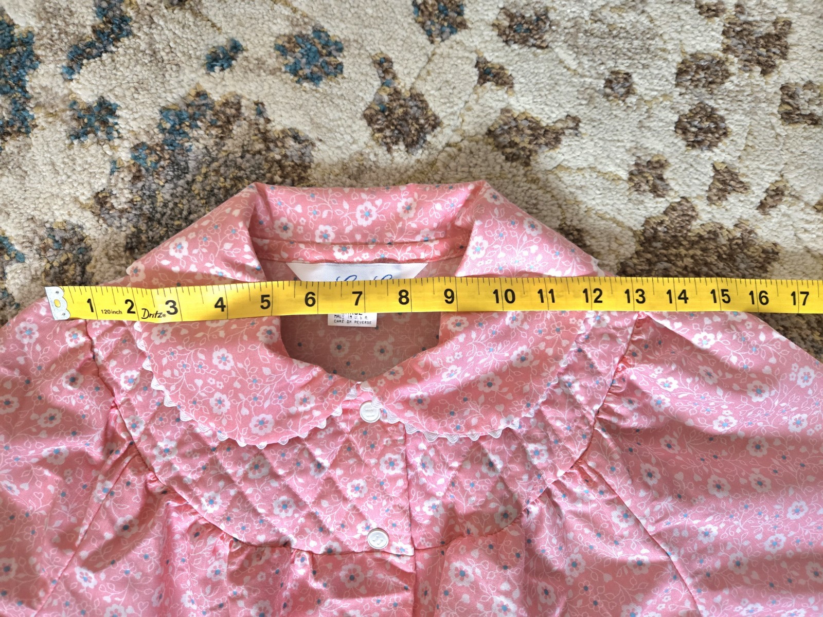 Vintage 60s/70s Dressing Gown Leisure Life L Women’s Pink Floral