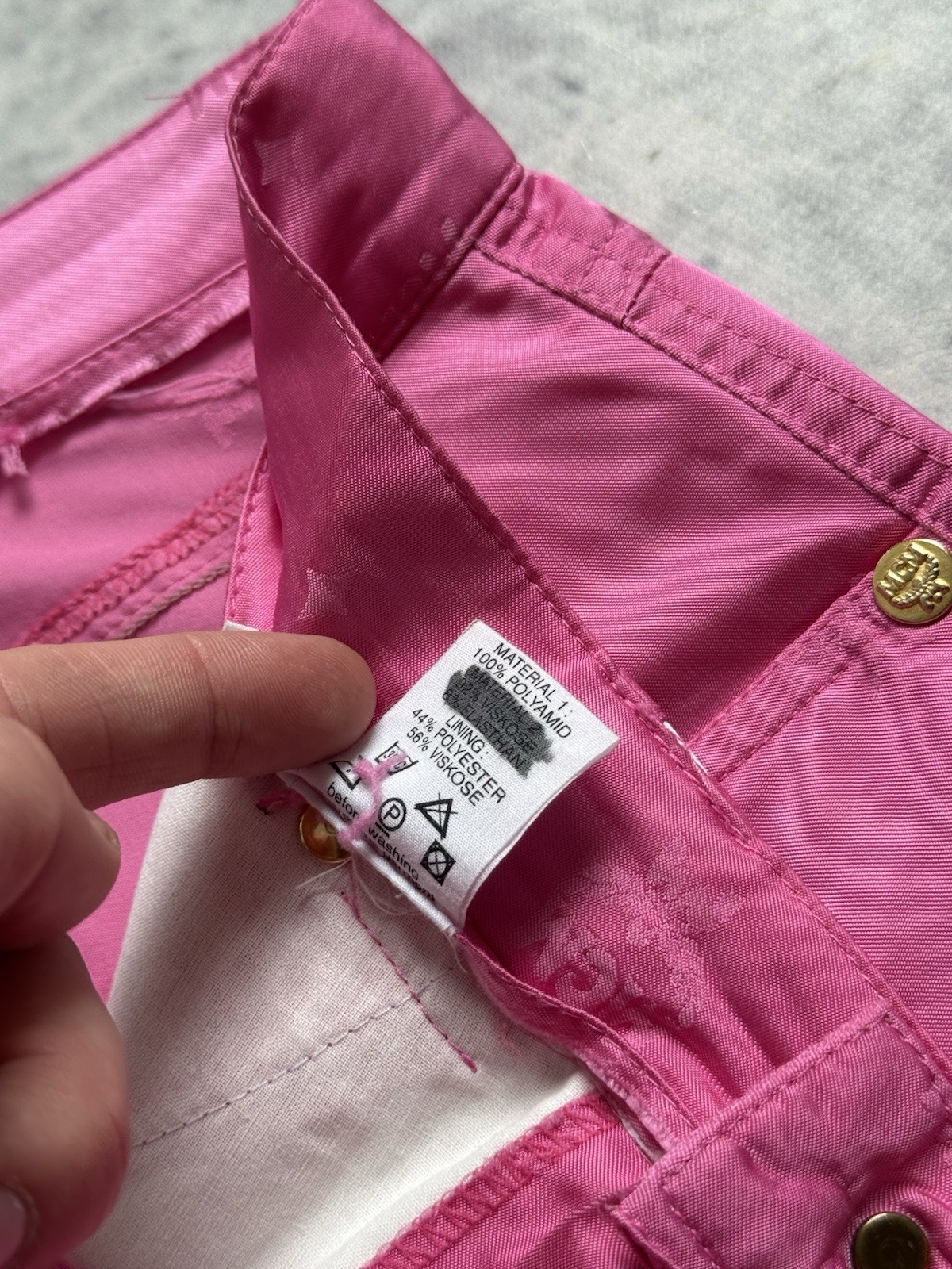 MCM baby Pink Vintage Retro Multilogo Pants Y2K Japanese Style De Luxe