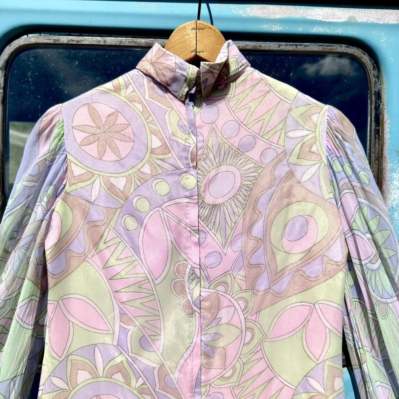 1960s mod gogo dancer paisley mini dress w/ psychedelic chiffon overlay