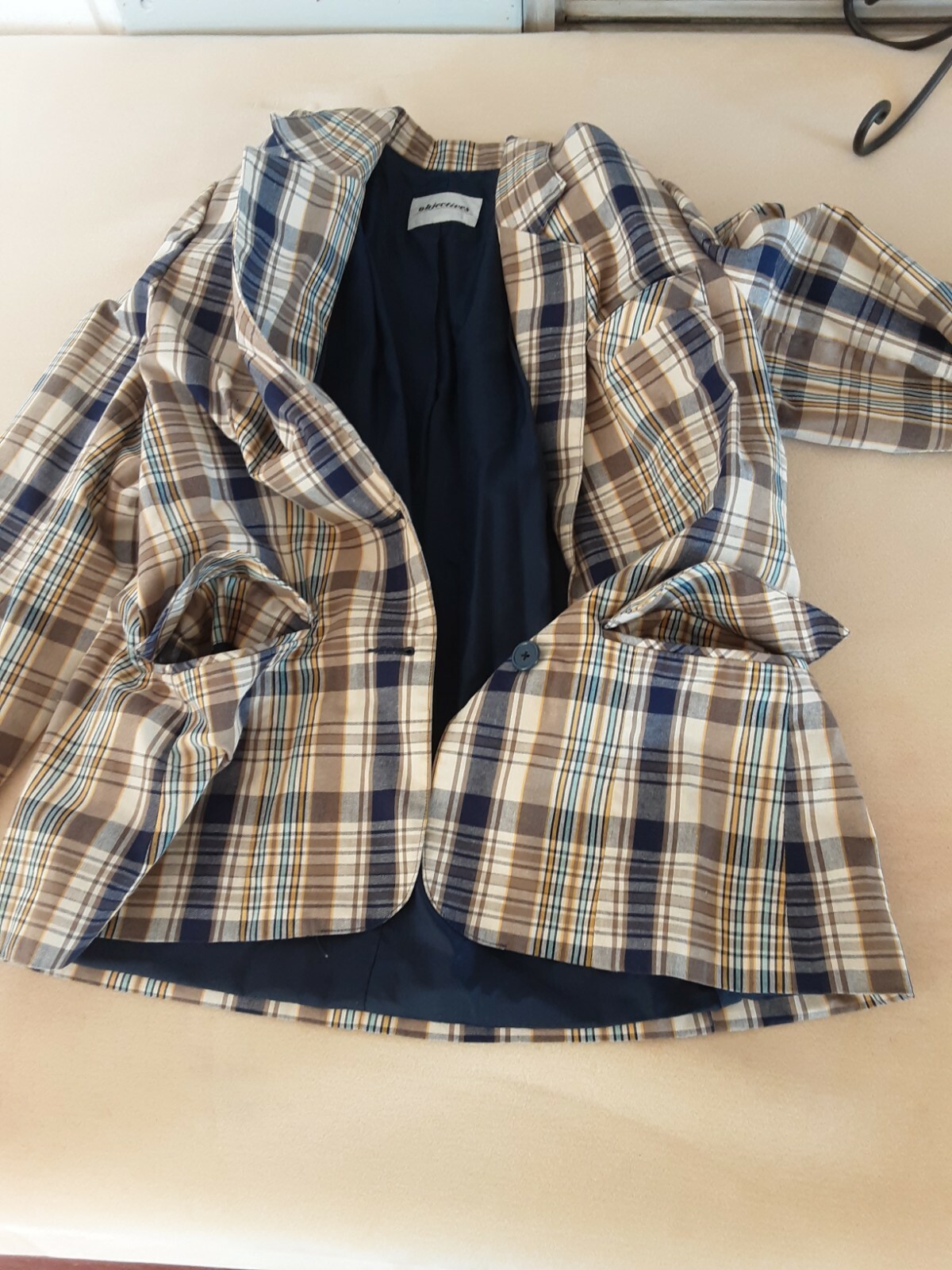 Objectives #379 VTG. Women’s Blazer Jacket Size M Lined Preowned Multicolor