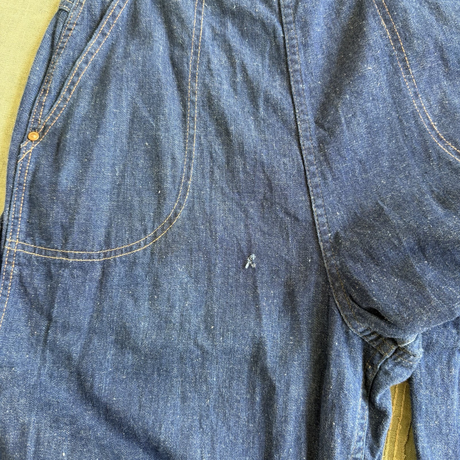 1950s Stockton Of Dallas Side Zip Denim Pants Dark Blue Jeans Vintage 1960s