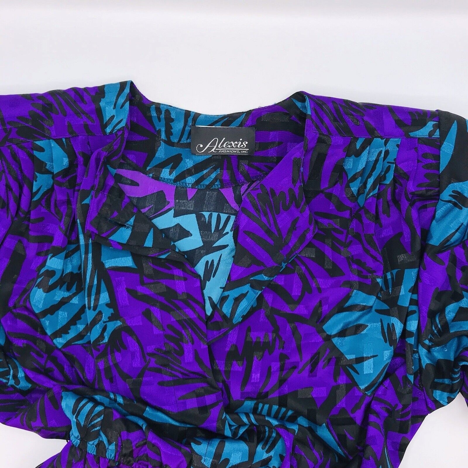 Alexis Fashions Inc Vintage Secretarial Day Dress Fitted Waist Womens Size 8