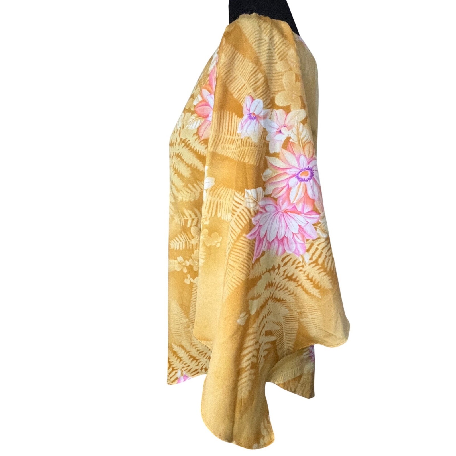 Sun Fashions Of Hawaii Honolulu 60s 70s Top Groovy Vintage Handkerchief hem