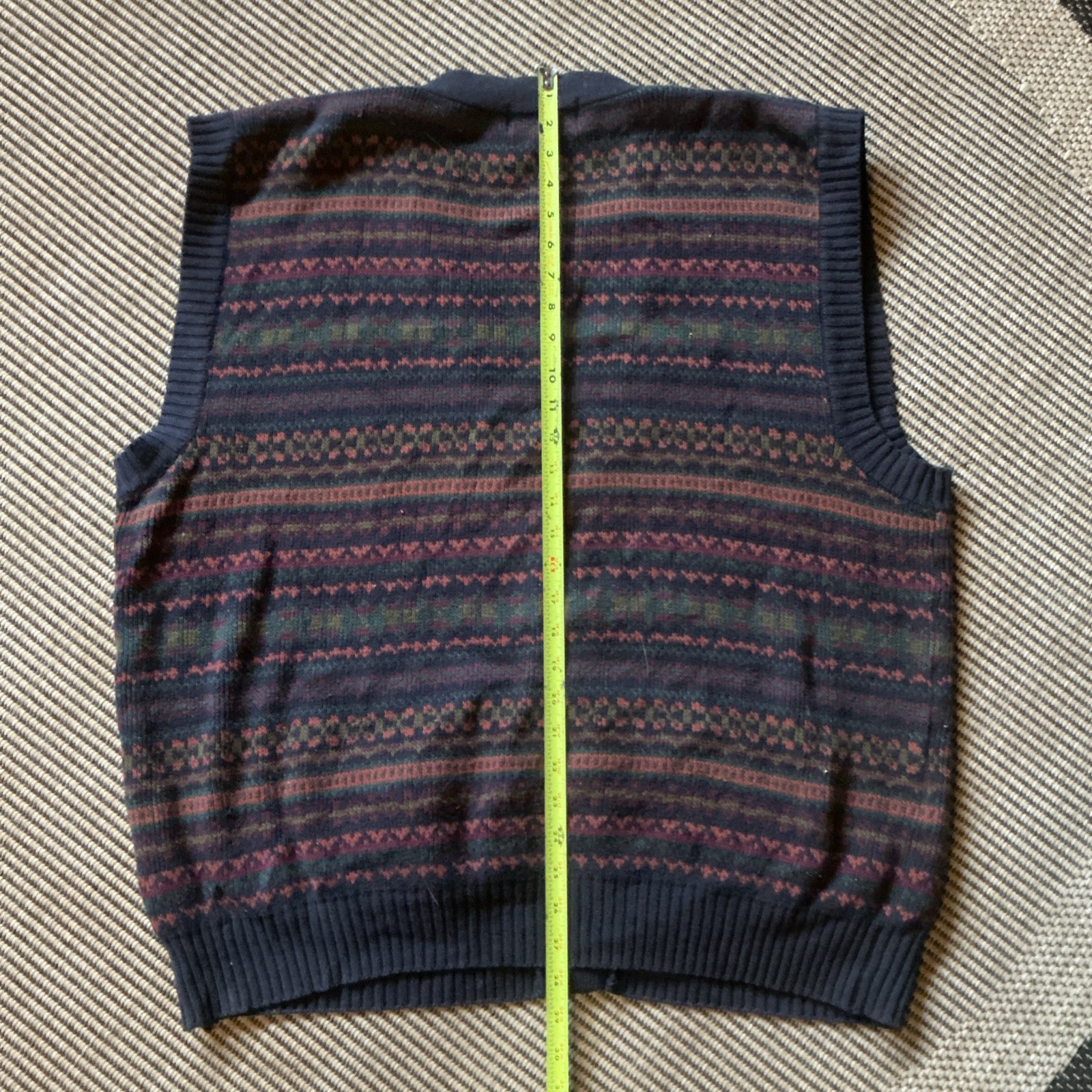 Vintage Eddie Bauer Wool Cardigan Vibrant Color Size XL vest